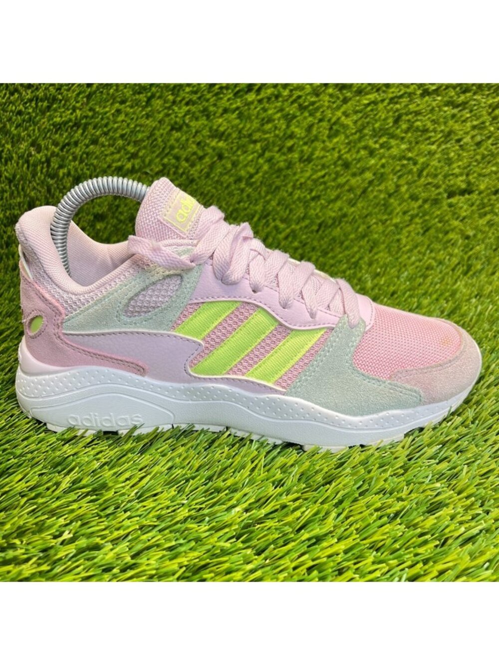 Adidas Crazychaos Low Girls Size 5.5Y Pink White Walking Running Shoes Sneakers